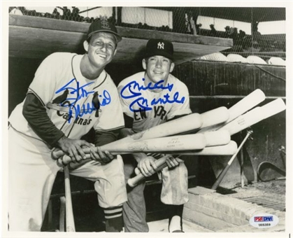 Mickey Mantle & Stan Musial Dual Signed 8x10 Black & White Photo
